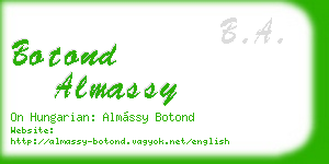botond almassy business card